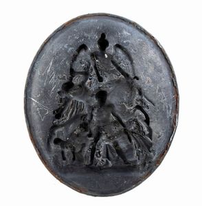 coppia di grandi placche in rame realizzate in galvanoplastica e raffiguranti �La R�sistance 1814� e �La Paix 1815�  - Asta Militaria, Ordini cavallereschi, Napoleonica - Associazione Nazionale - Case d'Asta italiane