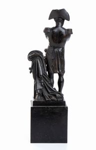 Scultura in bronzo di Napoleone  - Asta Militaria, Ordini cavallereschi, Napoleonica - Associazione Nazionale - Case d'Asta italiane