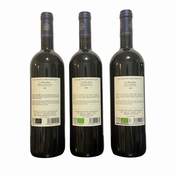 San Giusto a Rentennano, La Ricolma - Verticale 2010-2019  - Asta Vini Rossi: grandi etichette d'Italia e Francia. Con una selezione di vini bianchi e champagne - Associazione Nazionale - Case d'Asta italiane