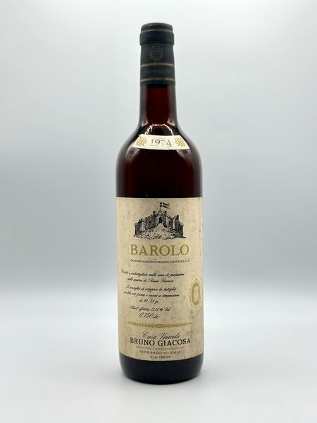 Casa Vinicola Bruno Giacosa, Barolo, 1974  - Asta Vini Rossi: grandi etichette d'Italia e Francia. Con una selezione di vini bianchi e champagne - Associazione Nazionale - Case d'Asta italiane