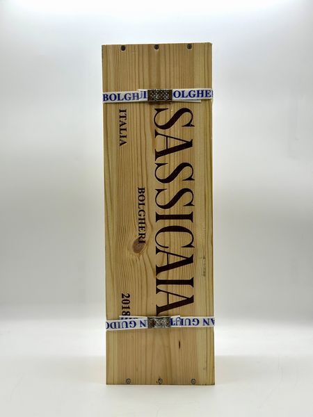 Tenuta San Guido, Sassicaia, 2018  - Asta Vini Rossi: grandi etichette d'Italia e Francia. Con una selezione di vini bianchi e champagne - Associazione Nazionale - Case d'Asta italiane