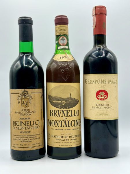 Selezione Brunello, 1970-1997  - Asta Vini Rossi: grandi etichette d'Italia e Francia. Con una selezione di vini bianchi e champagne - Associazione Nazionale - Case d'Asta italiane