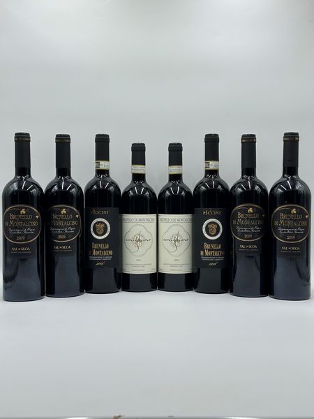 Selezione Brunello di Montalcino, Val di Suga - Camigliano - Piccini, 2018-2019  - Asta Vini Rossi: grandi etichette d'Italia e Francia. Con una selezione di vini bianchi e champagne - Associazione Nazionale - Case d'Asta italiane