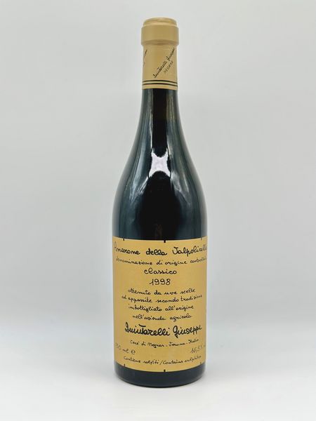 Giuseppe Quintarelli, Amarone della Valpolicella, 1998  - Asta Vini Rossi: grandi etichette d'Italia e Francia. Con una selezione di vini bianchi e champagne - Associazione Nazionale - Case d'Asta italiane