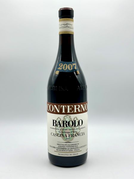 Giacomo Conterno, Barolo Cascina Francia, 2007  - Asta Vini Rossi: grandi etichette d'Italia e Francia. Con una selezione di vini bianchi e champagne - Associazione Nazionale - Case d'Asta italiane