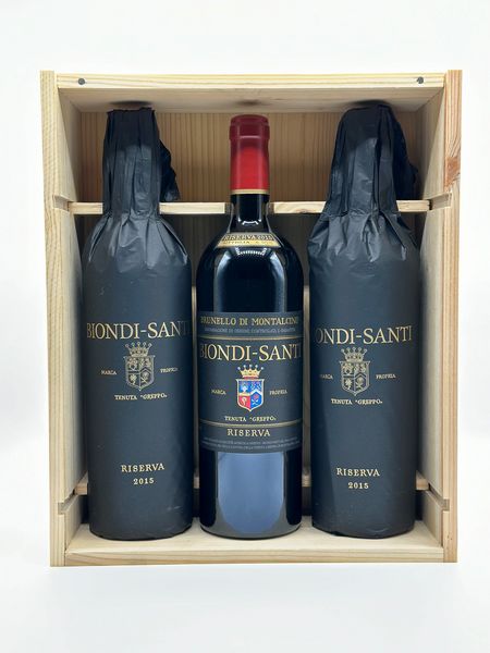 Biondi Santi, Brunello di Montalcino Riserva, 2015  - Asta Vini Rossi: grandi etichette d'Italia e Francia. Con una selezione di vini bianchi e champagne - Associazione Nazionale - Case d'Asta italiane