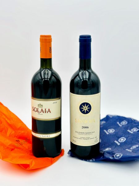 Marchesi Antinori, Solaia - Tenuta San Guido, Sassicaia, 2006  - Asta Vini Rossi: grandi etichette d'Italia e Francia. Con una selezione di vini bianchi e champagne - Associazione Nazionale - Case d'Asta italiane