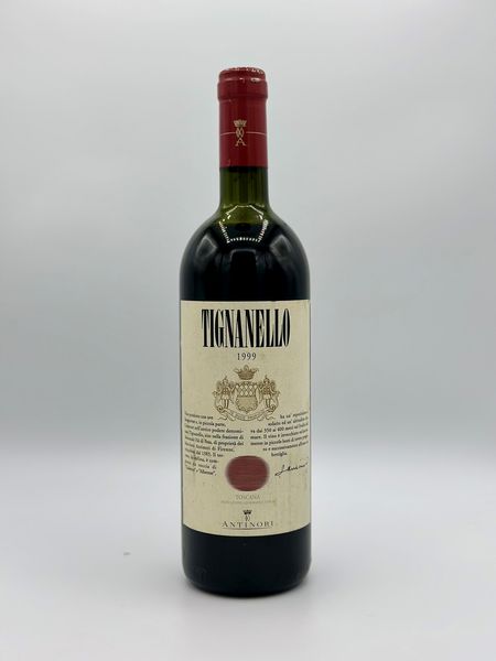 Marchesi Antinori, Tignanello, 1999  - Asta Vini Rossi: grandi etichette d'Italia e Francia. Con una selezione di vini bianchi e champagne - Associazione Nazionale - Case d'Asta italiane