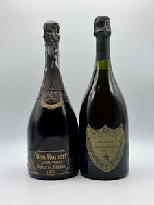 Mot & Chandon, Dom Prignon Brut Vintage 1973 - Dom Ruinart Blanc de Blancs Brut 1973  - Asta Vini Rossi: grandi etichette d'Italia e Francia. Con una selezione di vini bianchi e champagne - Associazione Nazionale - Case d'Asta italiane