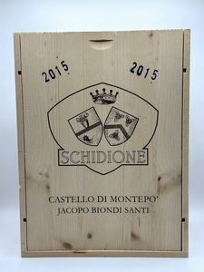 Jacopo Biondi Santi, Castello di Montep� Schidione, 2015  - Asta Vini Rossi: grandi etichette d'Italia e Francia. Con una selezione di vini bianchi e champagne - Associazione Nazionale - Case d'Asta italiane