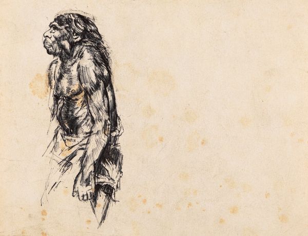 Zdenek Burian : Uomo preistorico  - Asta Fumetti: Tavole e Illustrazioni Originali - Associazione Nazionale - Case d'Asta italiane