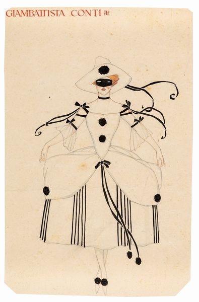 Giambattista Conti : Pierrot  - Asta Fumetti: Tavole e Illustrazioni Originali - Associazione Nazionale - Case d'Asta italiane
