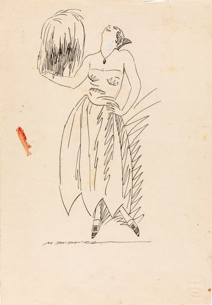 Marcello Dudovich : La Rinascente - Modello per Carnevale  - Asta Fumetti: Tavole e Illustrazioni Originali - Associazione Nazionale - Case d'Asta italiane