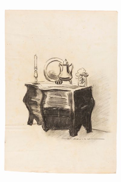 Marcello Dudovich : La Rinascente - Mobilio da camera  - Asta Fumetti: Tavole e Illustrazioni Originali - Associazione Nazionale - Case d'Asta italiane