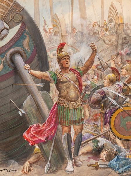 Fabio Fabbi : LIliade - L'assalto alle navi  - Asta Fumetti: Tavole e Illustrazioni Originali - Associazione Nazionale - Case d'Asta italiane