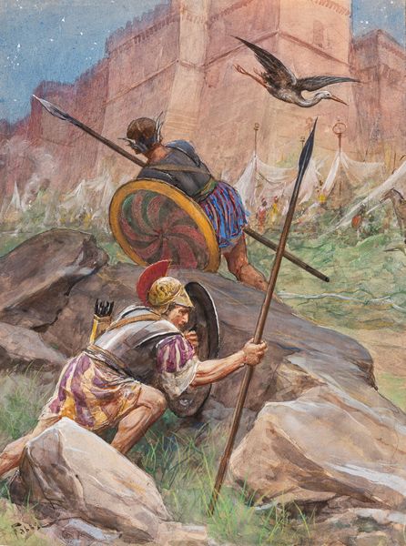 Fabio Fabbi : LIliade - Diomede e Ulisse esplorano il campo nemico  - Asta Fumetti: Tavole e Illustrazioni Originali - Associazione Nazionale - Case d'Asta italiane