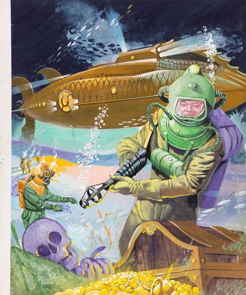 Claudio Mazzoli : 20.000 leghe sotto i mari  - Asta Fumetti: Tavole e Illustrazioni Originali - Associazione Nazionale - Case d'Asta italiane