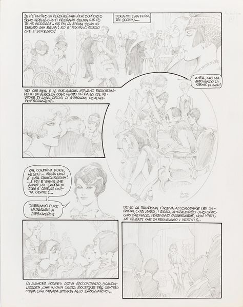 Leone Frollo : Mona Street - La boutique de Monique  - Asta Fumetti: Tavole e Illustrazioni Originali - Associazione Nazionale - Case d'Asta italiane