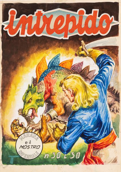 Gino Pallotti : Intrepido - Marana e il mostro infernale  - Asta Fumetti: Tavole e Illustrazioni Originali - Associazione Nazionale - Case d'Asta italiane