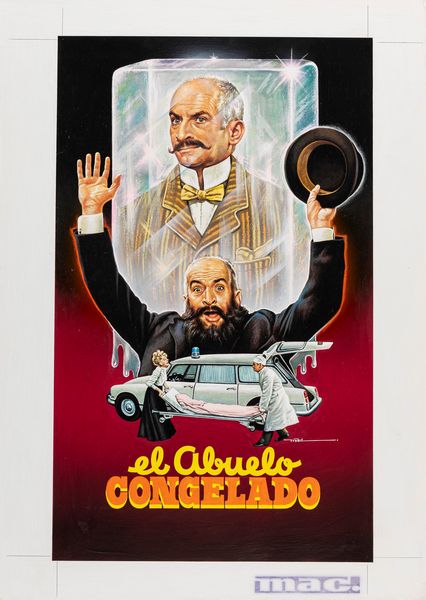 MAC (Macario Gomez) : Louis de Funs e il nonno surgelato (Hibernatus)  - Asta Fumetti: Tavole e Illustrazioni Originali - Associazione Nazionale - Case d'Asta italiane
