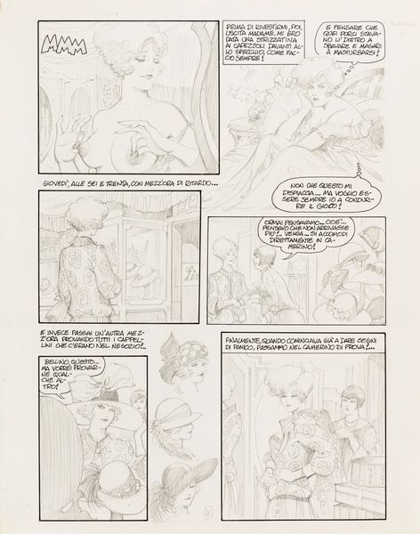 Leone Frollo : Mona Street - La boutique de Monique  - Asta Fumetti: Tavole e Illustrazioni Originali - Associazione Nazionale - Case d'Asta italiane