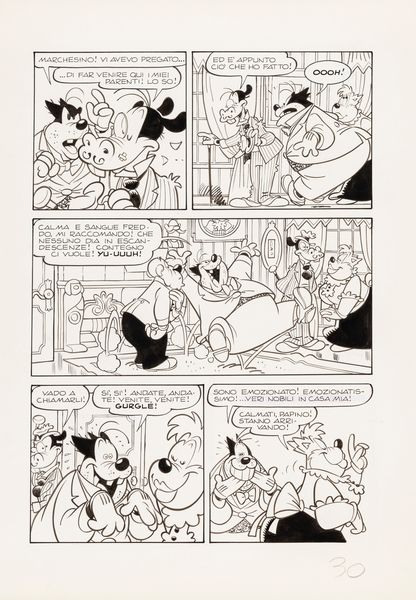 Giorgio Cavazzano : Miseria e nobilt  - Asta Fumetti: Tavole e Illustrazioni Originali - Associazione Nazionale - Case d'Asta italiane