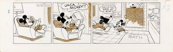 Floyd Gottfredson : Mickey Mouse  - Asta Fumetti: Tavole e Illustrazioni Originali - Associazione Nazionale - Case d'Asta italiane