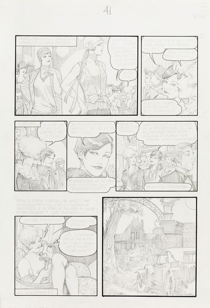 Leone Frollo : Mona Street - Il club di madame  - Asta Fumetti: Tavole e Illustrazioni Originali - Associazione Nazionale - Case d'Asta italiane