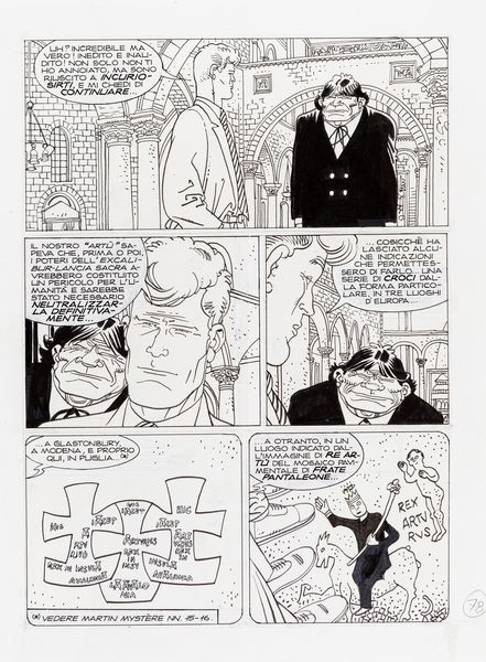 Giancarlo Alessandrini : Martin Mystre - Il segreto di San Nicola  - Asta Fumetti: Tavole e Illustrazioni Originali - Associazione Nazionale - Case d'Asta italiane