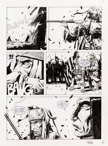 Enrique Breccia : Tex - Capitan Jack  - Asta Fumetti: Tavole e Illustrazioni Originali - Associazione Nazionale - Case d'Asta italiane