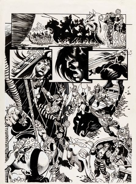 Simone Bianchi : Conan - La Spada e la Rosa  - Asta Fumetti: Tavole e Illustrazioni Originali - Associazione Nazionale - Case d'Asta italiane