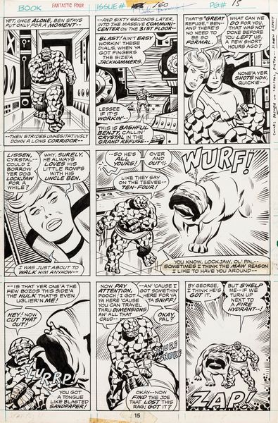 John Buscema : Fantastic Four - In One World-And Out the Other!  - Asta Fumetti: Tavole e Illustrazioni Originali - Associazione Nazionale - Case d'Asta italiane