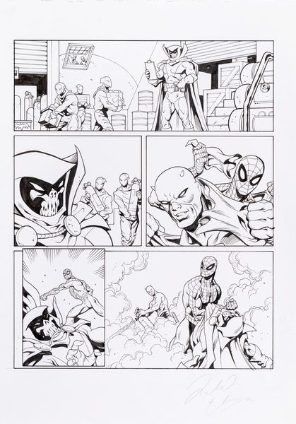 Richard Elson : Spider-Man: Tower of power  - Asta Fumetti: Tavole e Illustrazioni Originali - Associazione Nazionale - Case d'Asta italiane