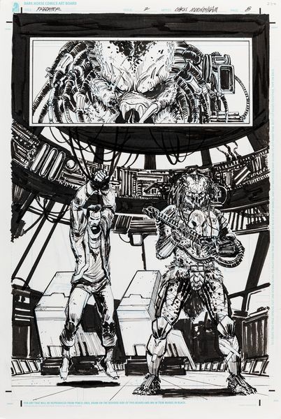 Chris Mooneyham : Predator: Fire and Stone  - Asta Fumetti: Tavole e Illustrazioni Originali - Associazione Nazionale - Case d'Asta italiane