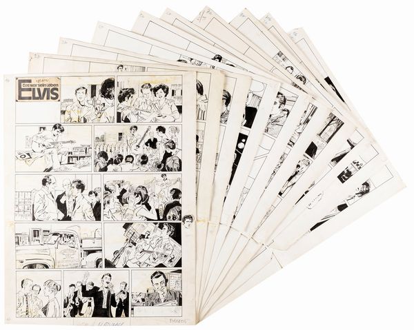 Enrico Bagnoli : Elvis  - Asta Fumetti: Tavole e Illustrazioni Originali - Associazione Nazionale - Case d'Asta italiane