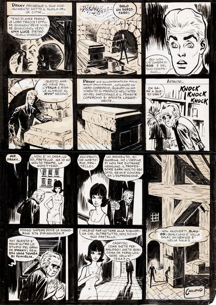 Fernando Carcupino : Draky, la morte viene con la nebbia  - Asta Fumetti: Tavole e Illustrazioni Originali - Associazione Nazionale - Case d'Asta italiane