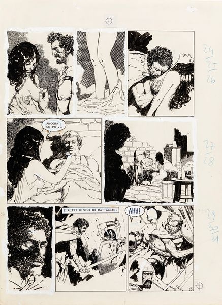 Arturo Del Castillo : Caino e Abele  - Asta Fumetti: Tavole e Illustrazioni Originali - Associazione Nazionale - Case d'Asta italiane