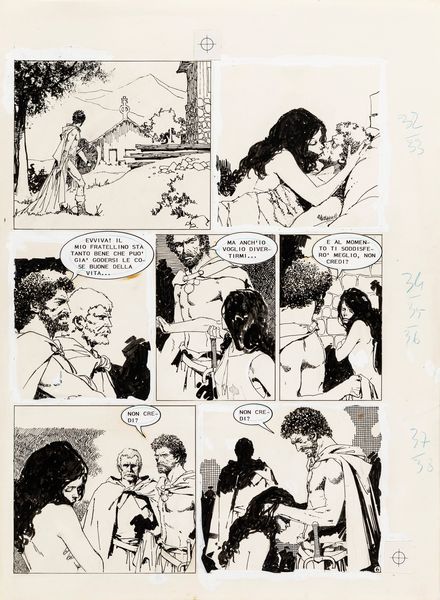 Arturo Del Castillo : Caino e Abele  - Asta Fumetti: Tavole e Illustrazioni Originali - Associazione Nazionale - Case d'Asta italiane