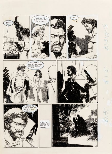 Arturo Del Castillo : Caino e Abele  - Asta Fumetti: Tavole e Illustrazioni Originali - Associazione Nazionale - Case d'Asta italiane