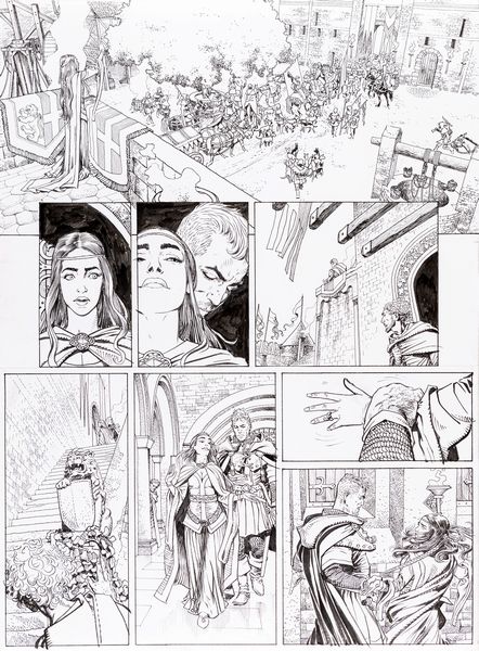 Carlos Gomez : Ali�nor: la L�gende noire  - Asta Fumetti: Tavole e Illustrazioni Originali - Associazione Nazionale - Case d'Asta italiane