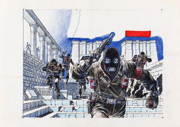 Magnus (Roberto Raviola) : Lo Sconosciuto - Full moon in Dendera  - Asta Fumetti: Tavole e Illustrazioni Originali - Associazione Nazionale - Case d'Asta italiane