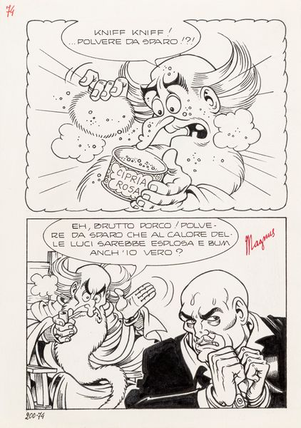 Magnus (Roberto Raviola) : Alan Ford - Hic Hic Hurr  - Asta Fumetti: Tavole e Illustrazioni Originali - Associazione Nazionale - Case d'Asta italiane
