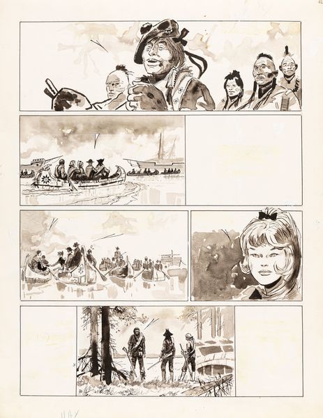 Hugo Pratt : Ticonderoga  - Asta Fumetti: Tavole e Illustrazioni Originali - Associazione Nazionale - Case d'Asta italiane