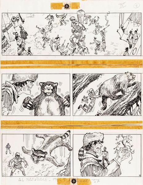 Hugo Pratt : Il favoloso West: I giganti burloni  - Asta Fumetti: Tavole e Illustrazioni Originali - Associazione Nazionale - Case d'Asta italiane