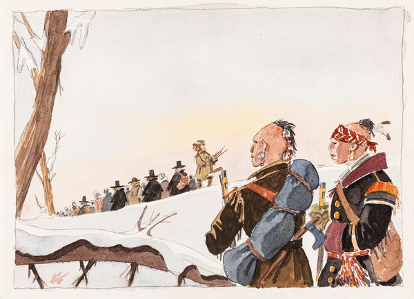 Lele Vianello : Deerfield 1704: L�ultimo Avamposto della Frontiera  - Asta Fumetti: Tavole e Illustrazioni Originali - Associazione Nazionale - Case d'Asta italiane