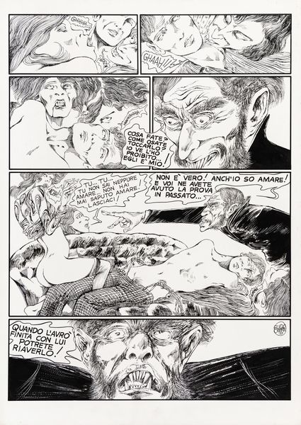 GUIDO CREPAX : Conte Dracula  - Asta Fumetti: Tavole e Illustrazioni Originali - Associazione Nazionale - Case d'Asta italiane