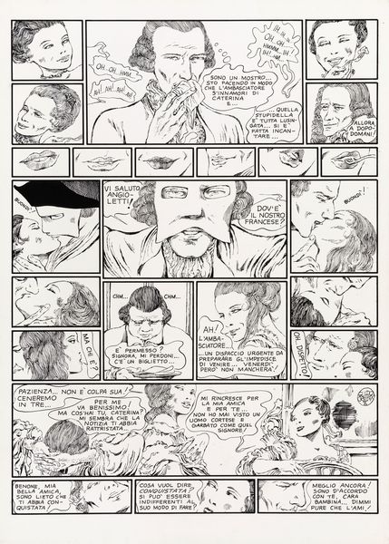 GUIDO CREPAX : Casanova  - Asta Fumetti: Tavole e Illustrazioni Originali - Associazione Nazionale - Case d'Asta italiane