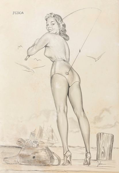 JOHN GUIDA : Pesca  - Asta Fumetti: Tavole e Illustrazioni Originali - Associazione Nazionale - Case d'Asta italiane