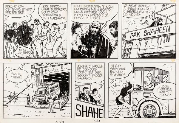 Milo Manara : Sognare forse...Le avventure asiatiche di Giuseppe Bergman  - Asta Fumetti: Tavole e Illustrazioni Originali - Associazione Nazionale - Case d'Asta italiane