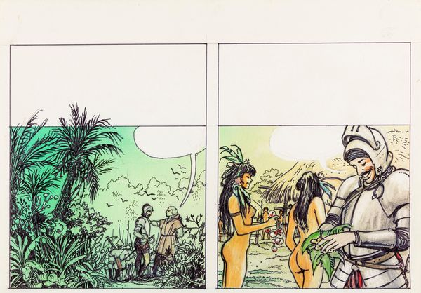 Milo Manara : Cristoforo Colombo  - Asta Fumetti: Tavole e Illustrazioni Originali - Associazione Nazionale - Case d'Asta italiane